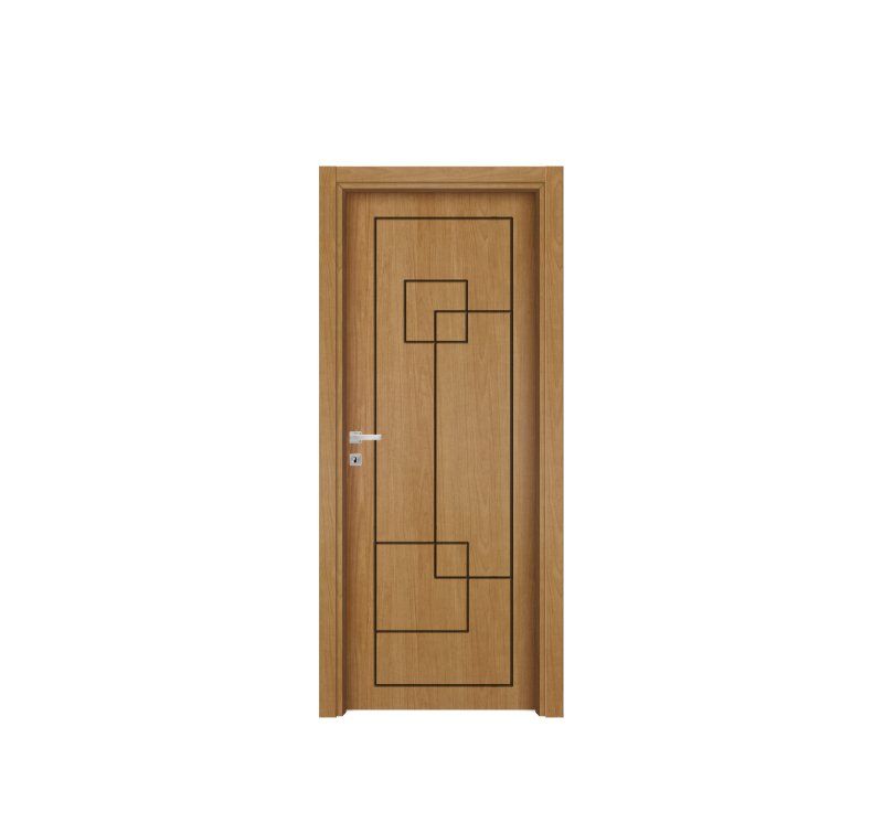 Porta in laminato con geometrie astratte