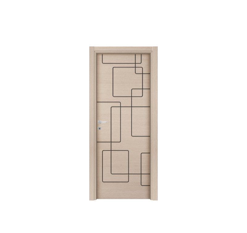 Porta con geometrie incise