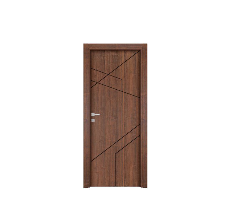 Porta con linee geometriche