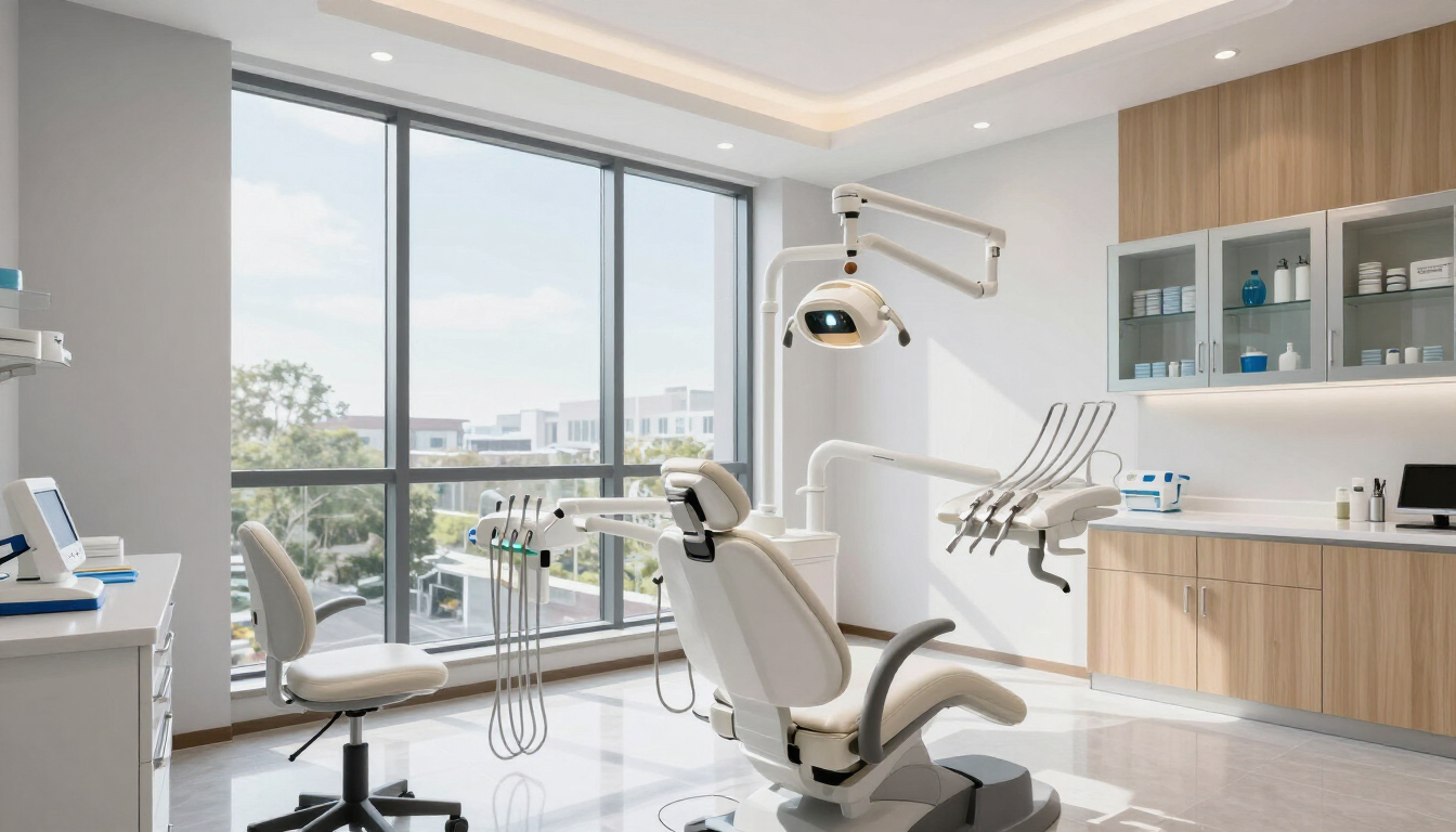 A modern dental office in New York City illustrating quality care.