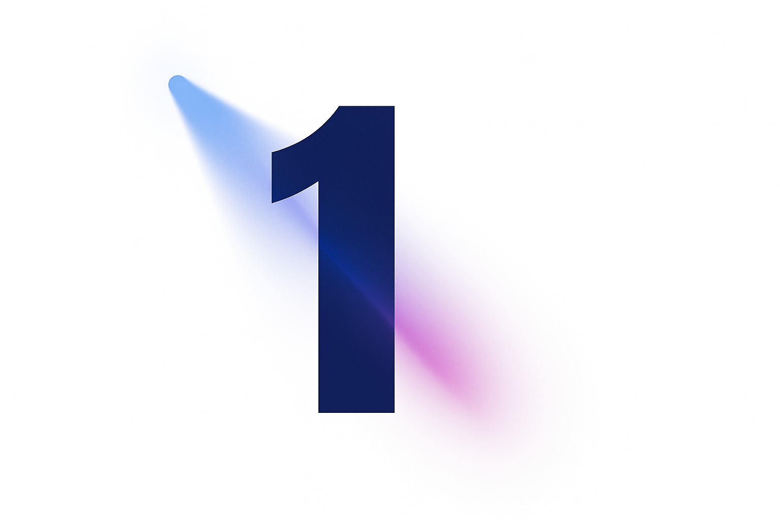 A dark blue numeral