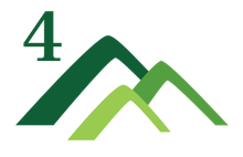 A green mountain with the number 4 on it