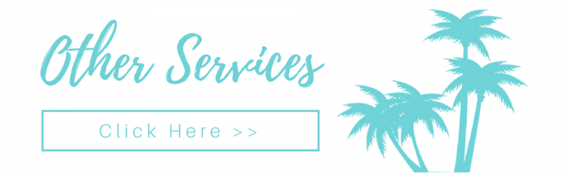 “Other Services” banner with a “Click Here >>” button and teal palm trees on a white background