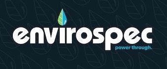 EnviroSpec logo on a dark blue background with the tagline “power through.”