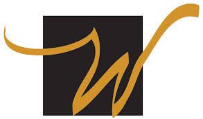 Black square logo with a gold stylized swoosh or “W” across it