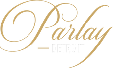 The word parlay is written in gold on a white background