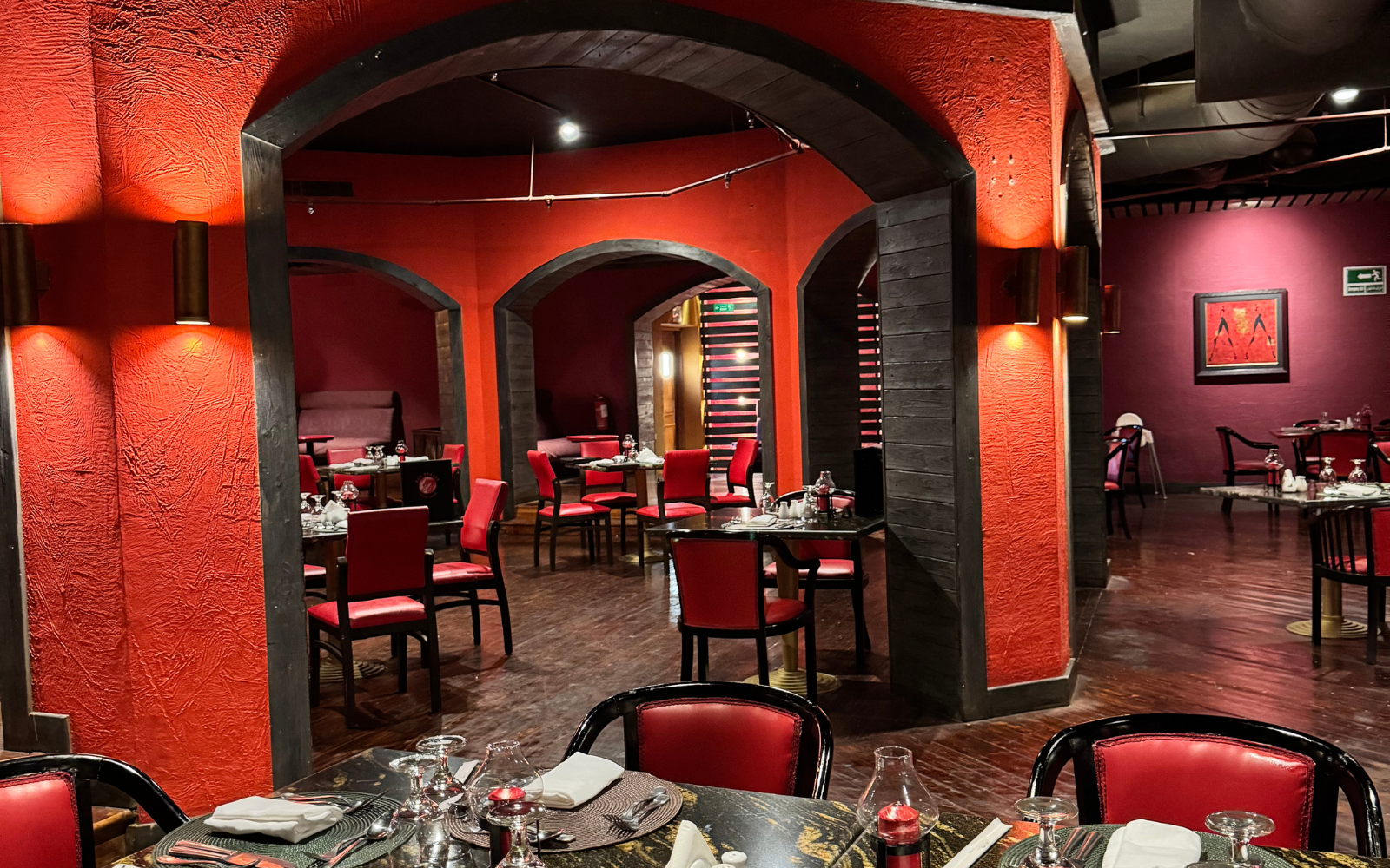 Asian-inspired décor at Red Dragon Restaurant