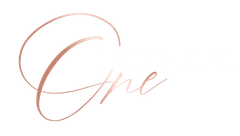 Rose gold script logo: