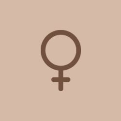 a brown female symbol on a brown background .