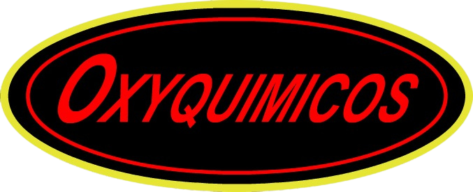 Un letrero de neón que dice oxiquimicos en rojo sobre fondo negro.