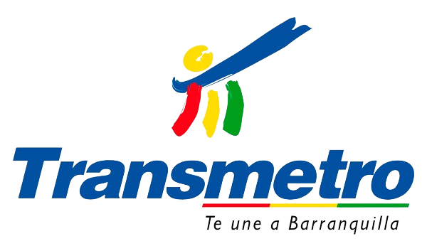Un logo colorido para Transmetro Te Une en Barranquilla