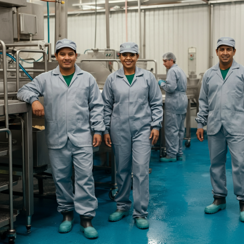 Fabricante de uniformes para procesamiento de alimentos en Colombia