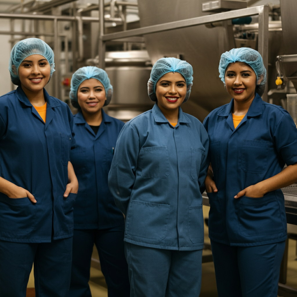 Fabricante de uniformes para procesamiento de alimentos en Colombia