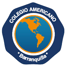 The logo for colegio americano barranquilla has a globe in the center.