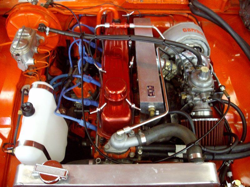A close up of a car engine with the word bfgoodrich on it