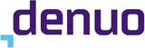 Purple and blue Denuo logo on a white background