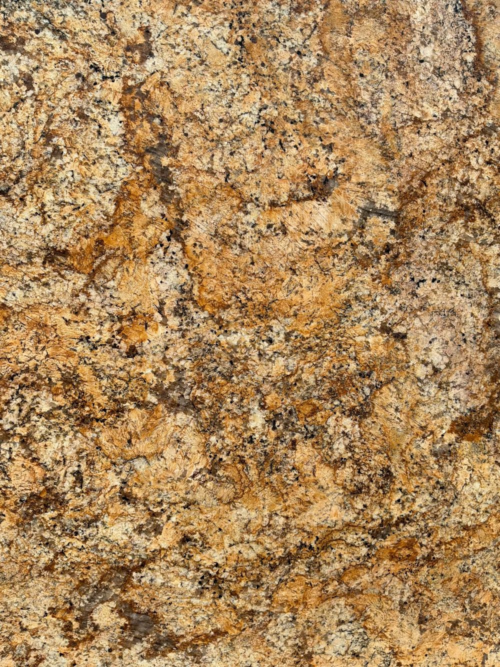 Close-up of a rough tan and gray speckled stone surface