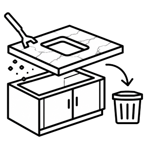 Countertop Tear-Out & Disposal
