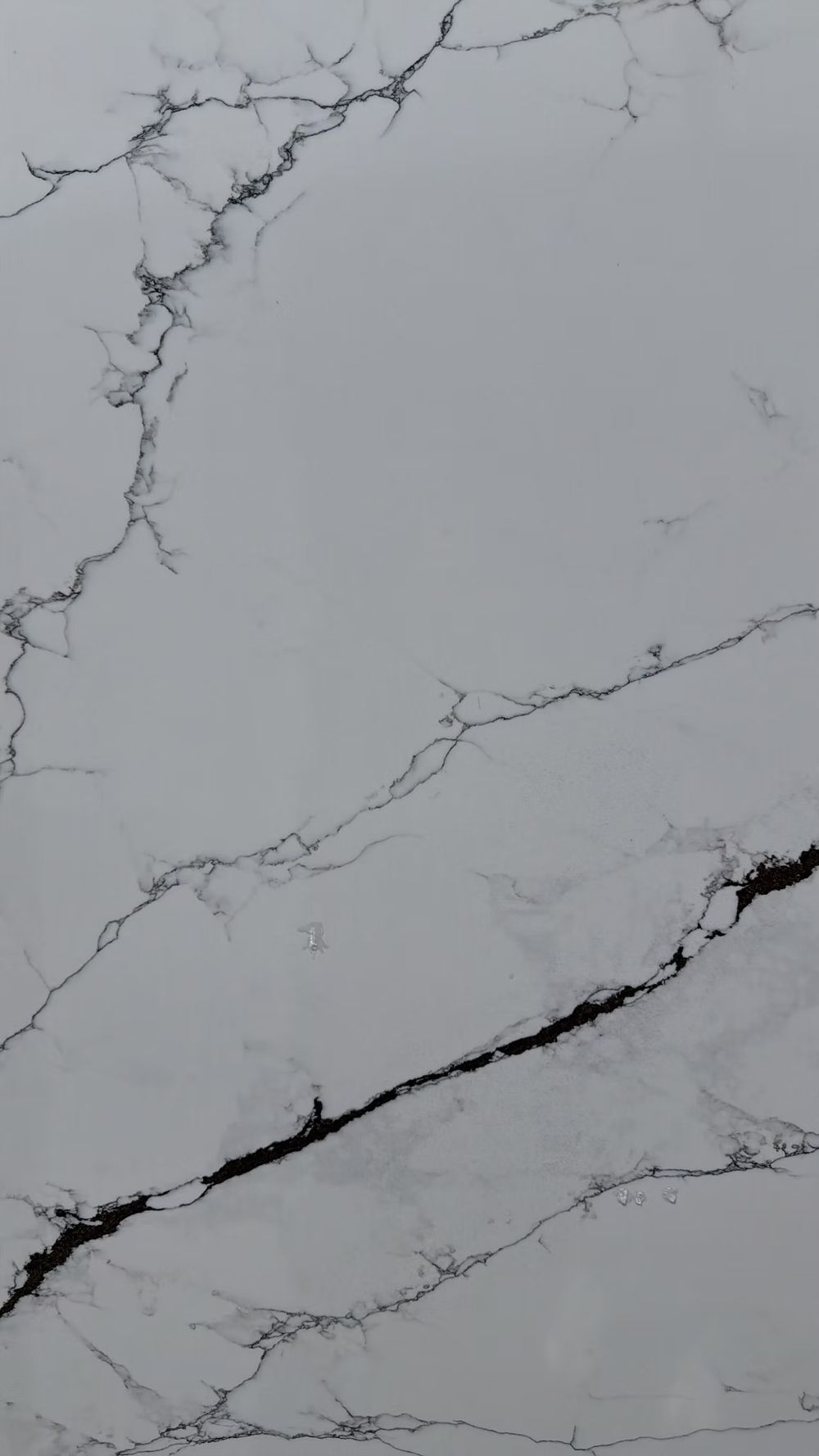 Light gray marble surface with thin dark veining lines