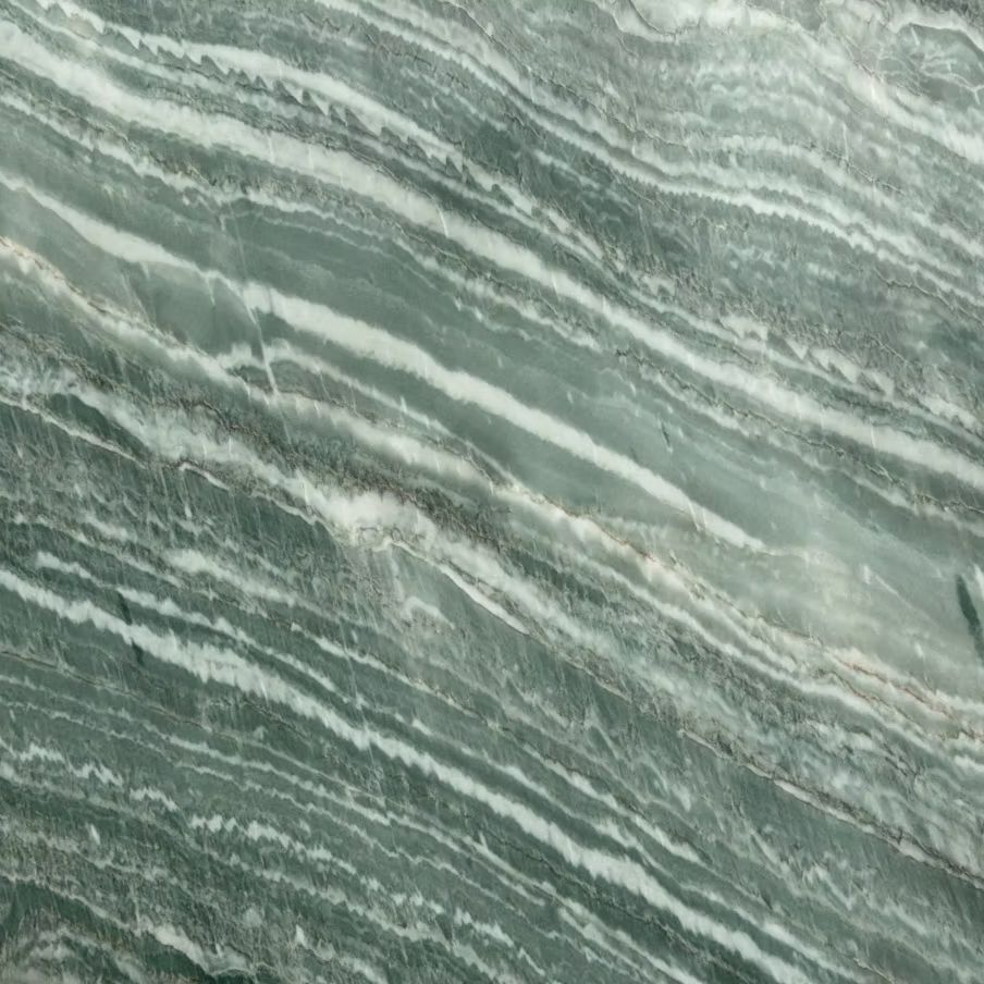 Green-gray marble with flowing white veins