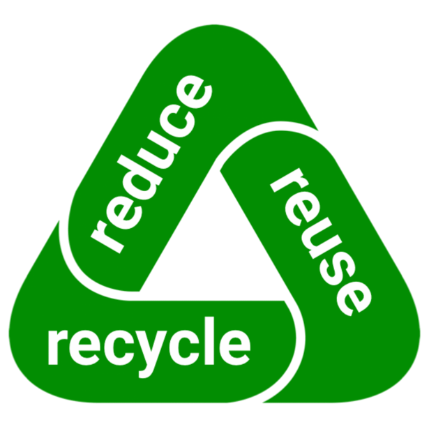 Green equilateral triangle showing the words