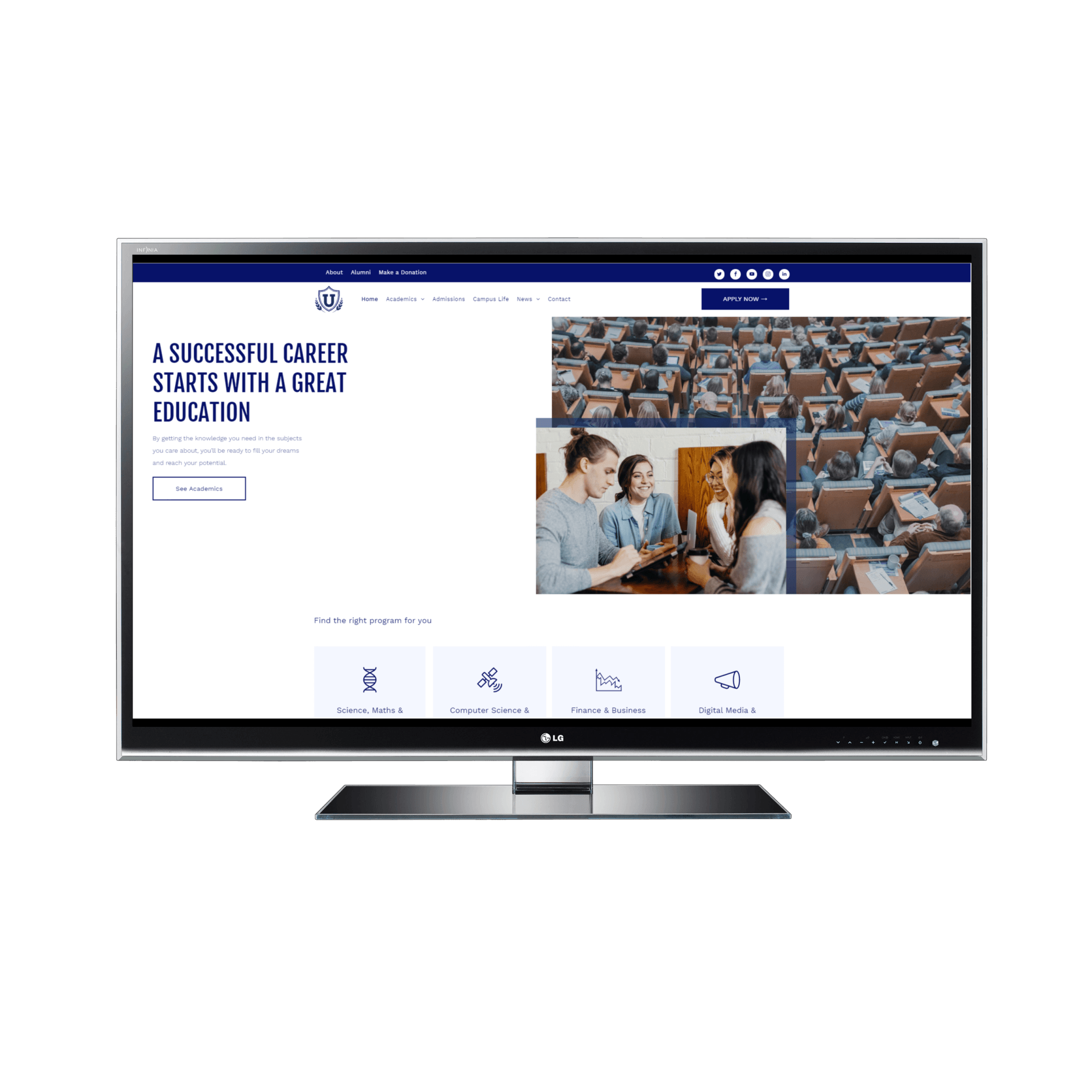Academic Template Desktop View