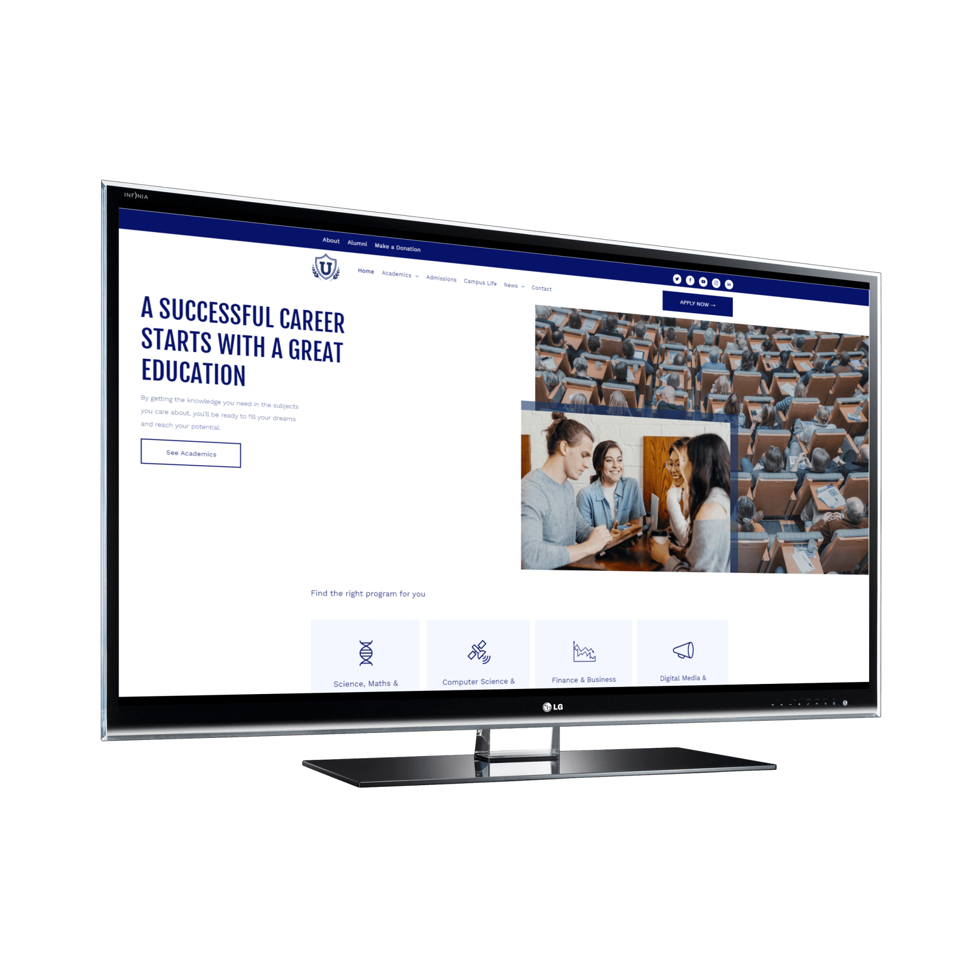 Academic Template Desktop View