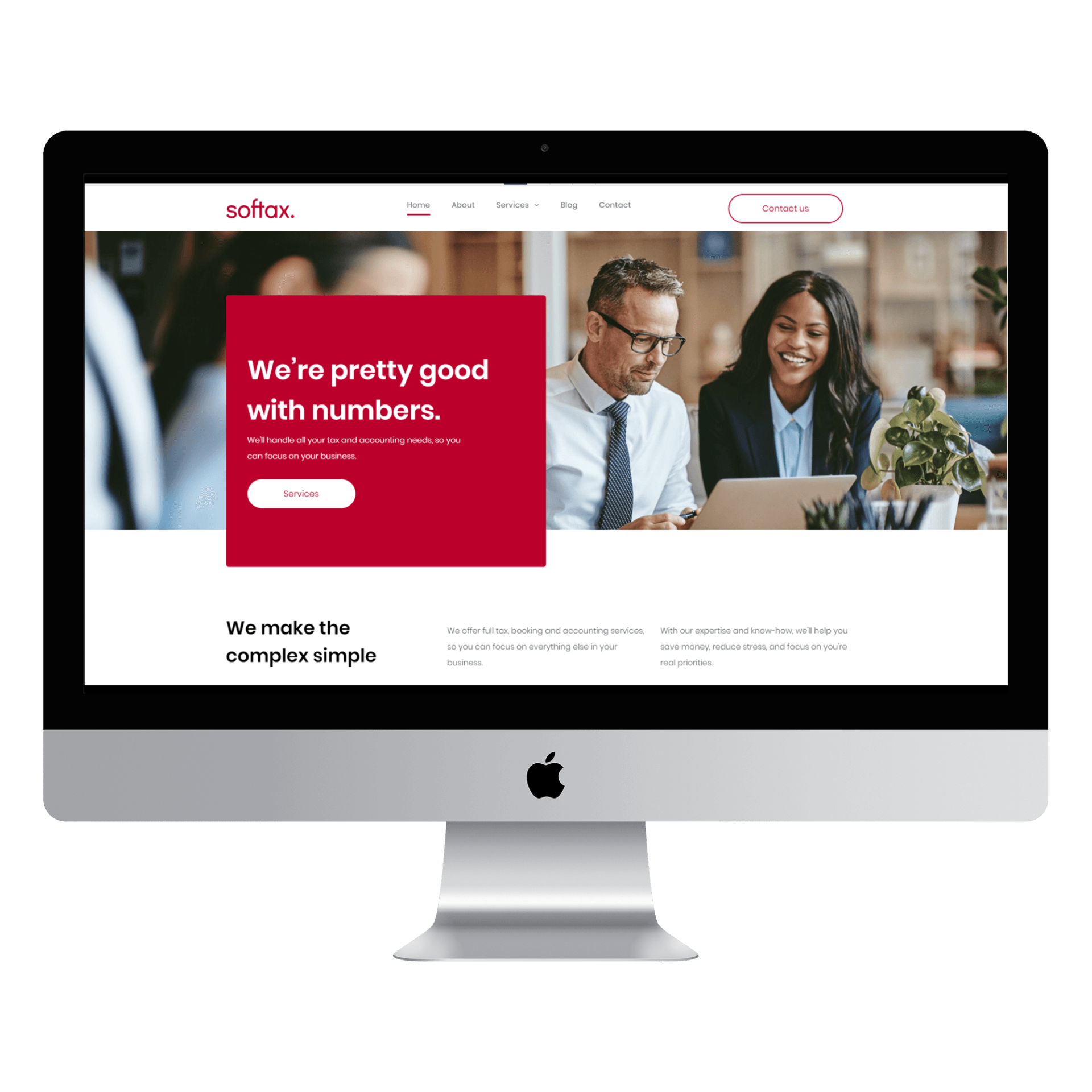 Accountant Template Desktop View