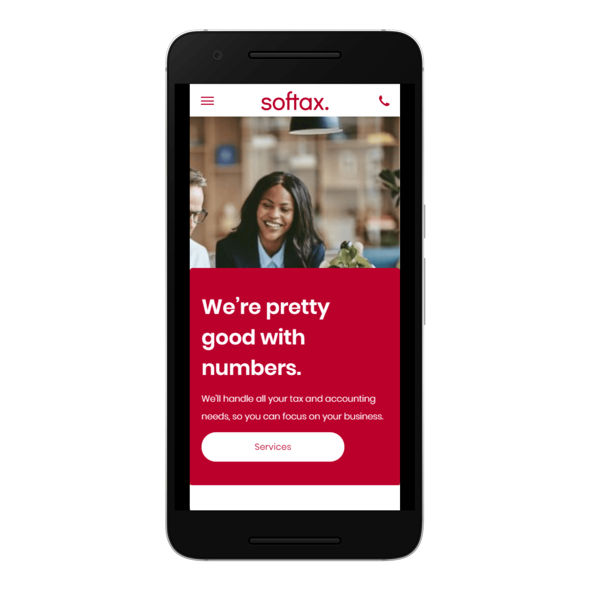 Accountant Template Mobile View