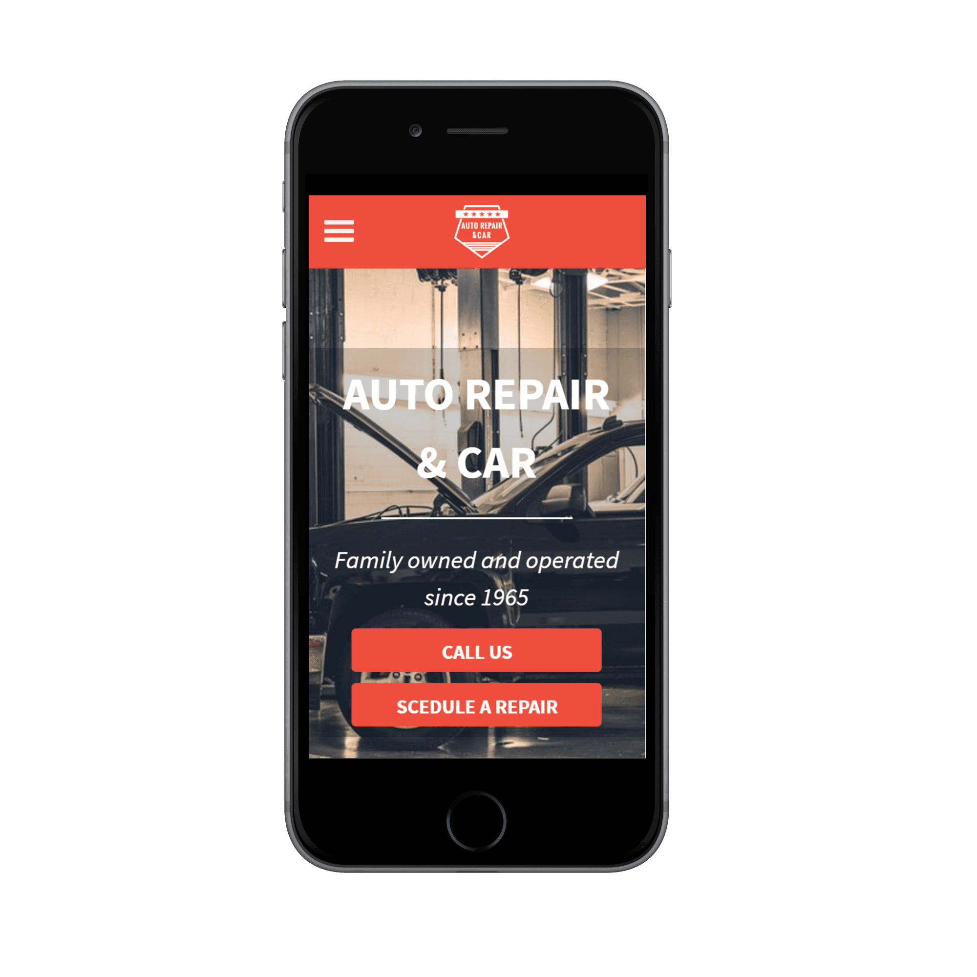 Auto Repair Mobile View