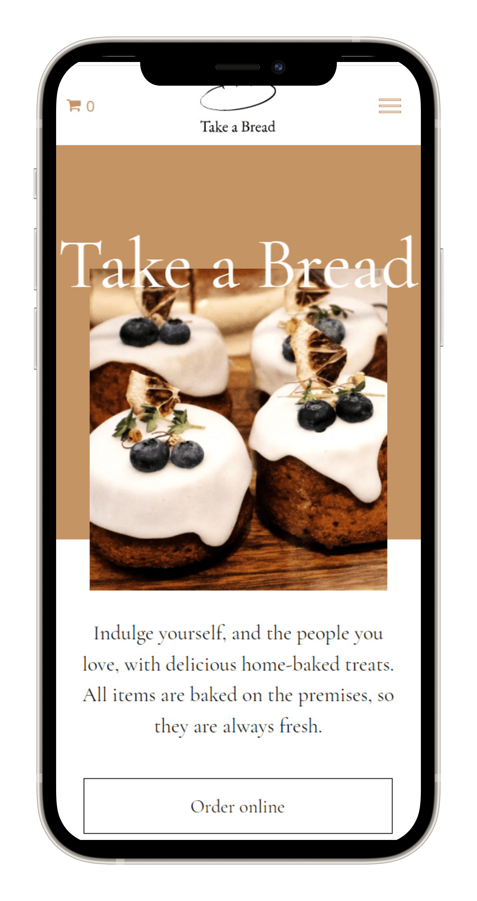 Bake Shop Mobile View