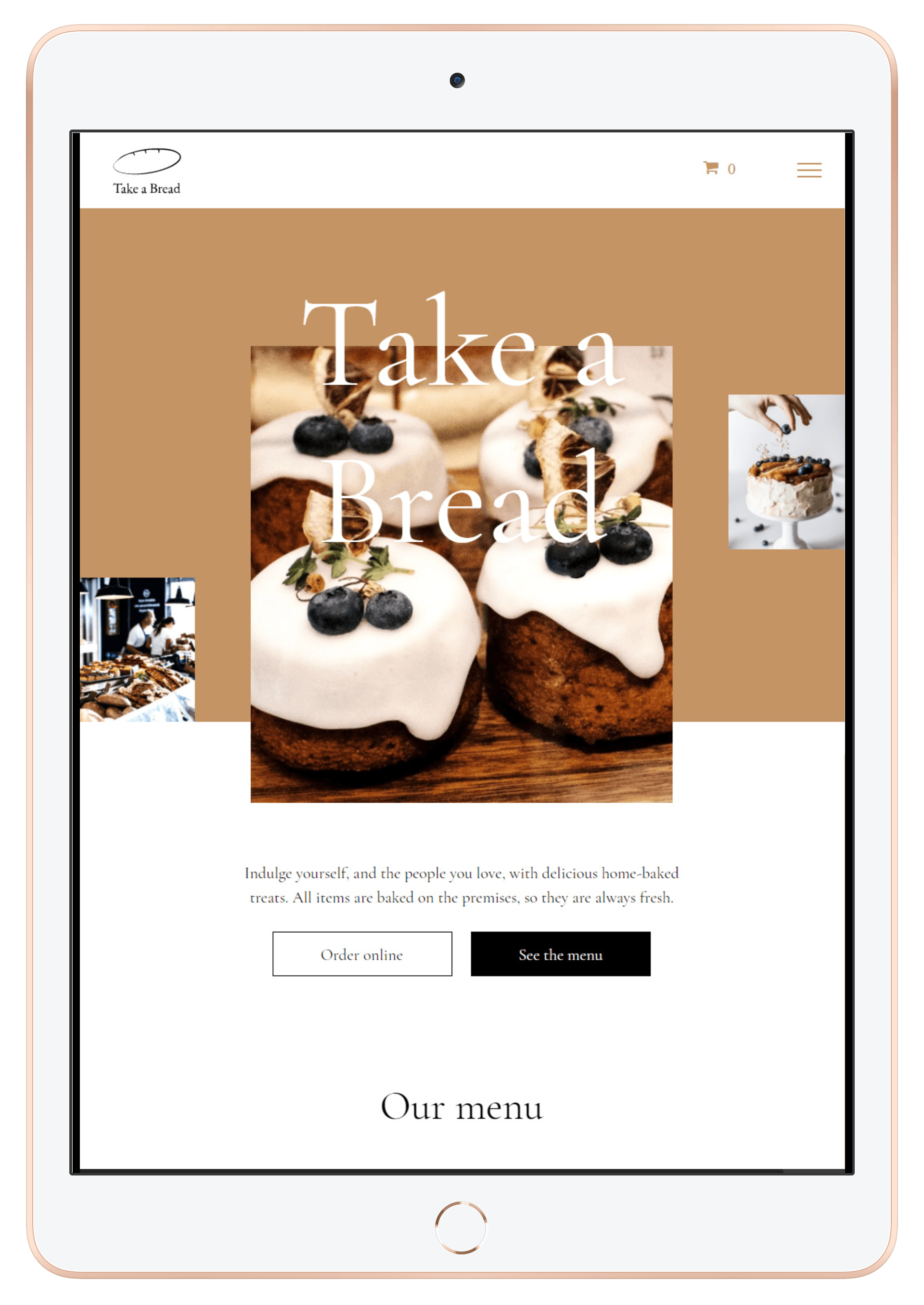 Bake Shop Tablet/iPad View