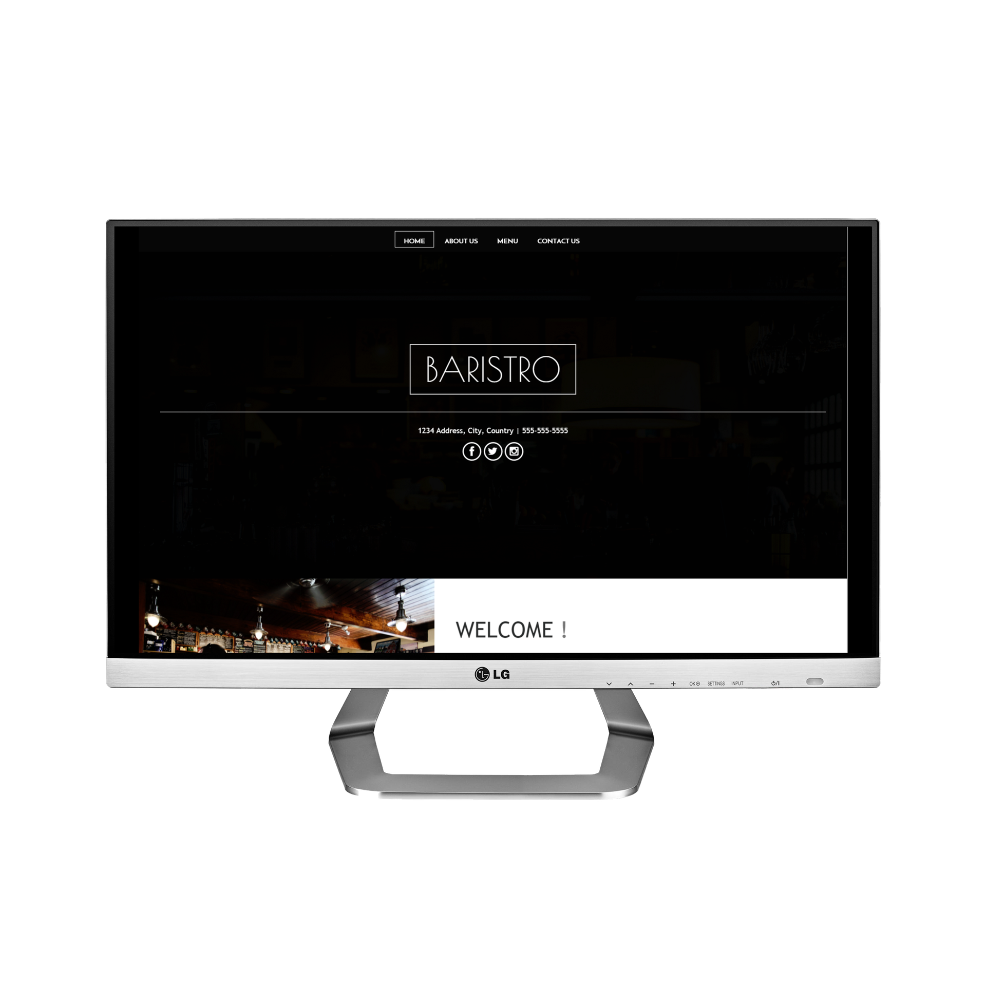 Baristro Desktop View