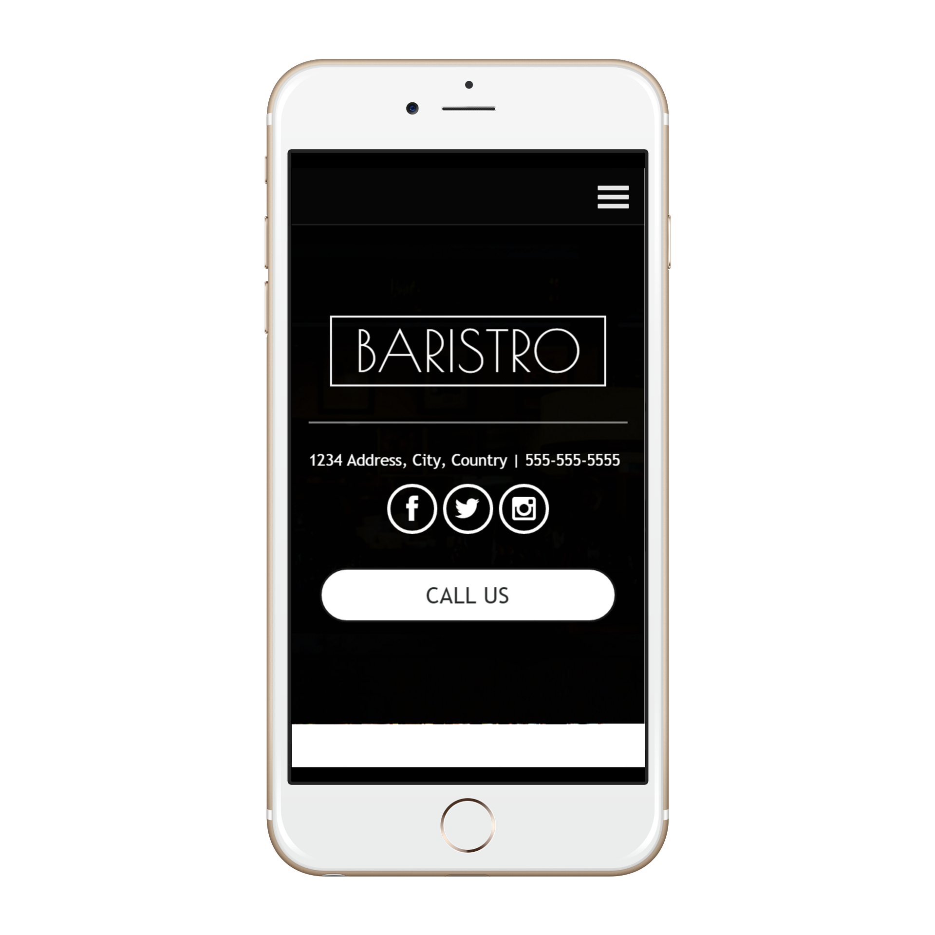 Baristro Mobile View