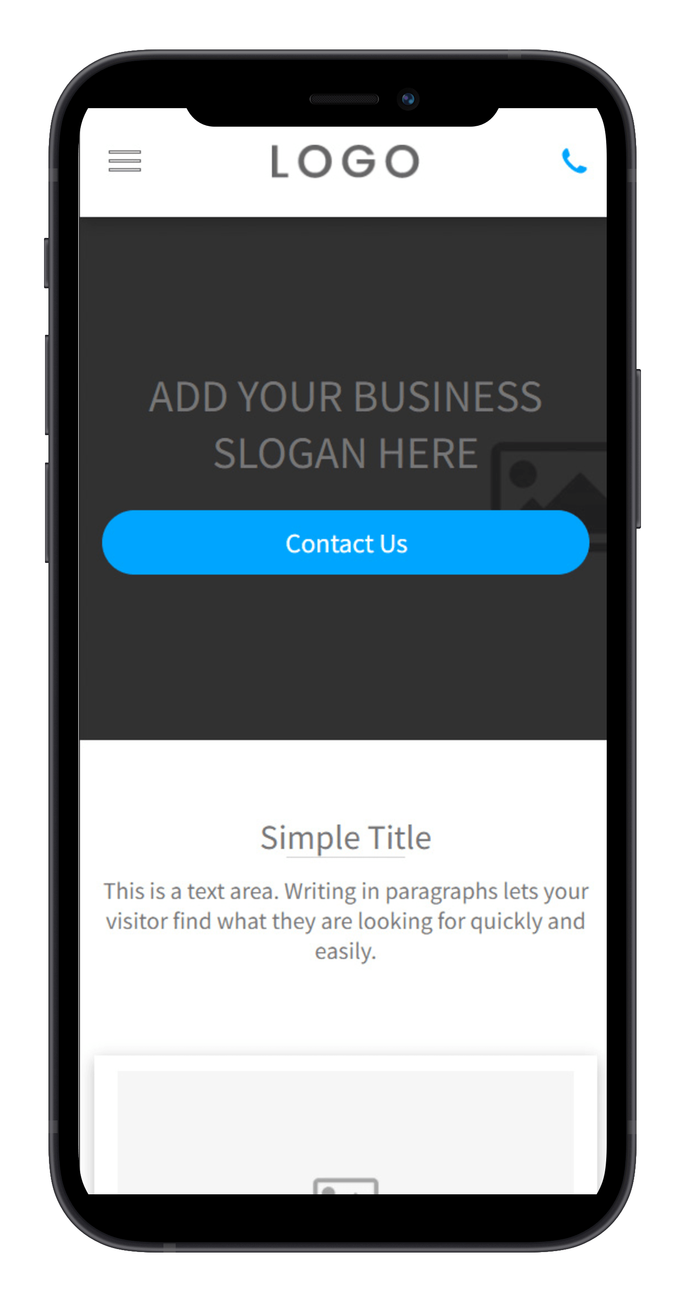Blank Mobile View