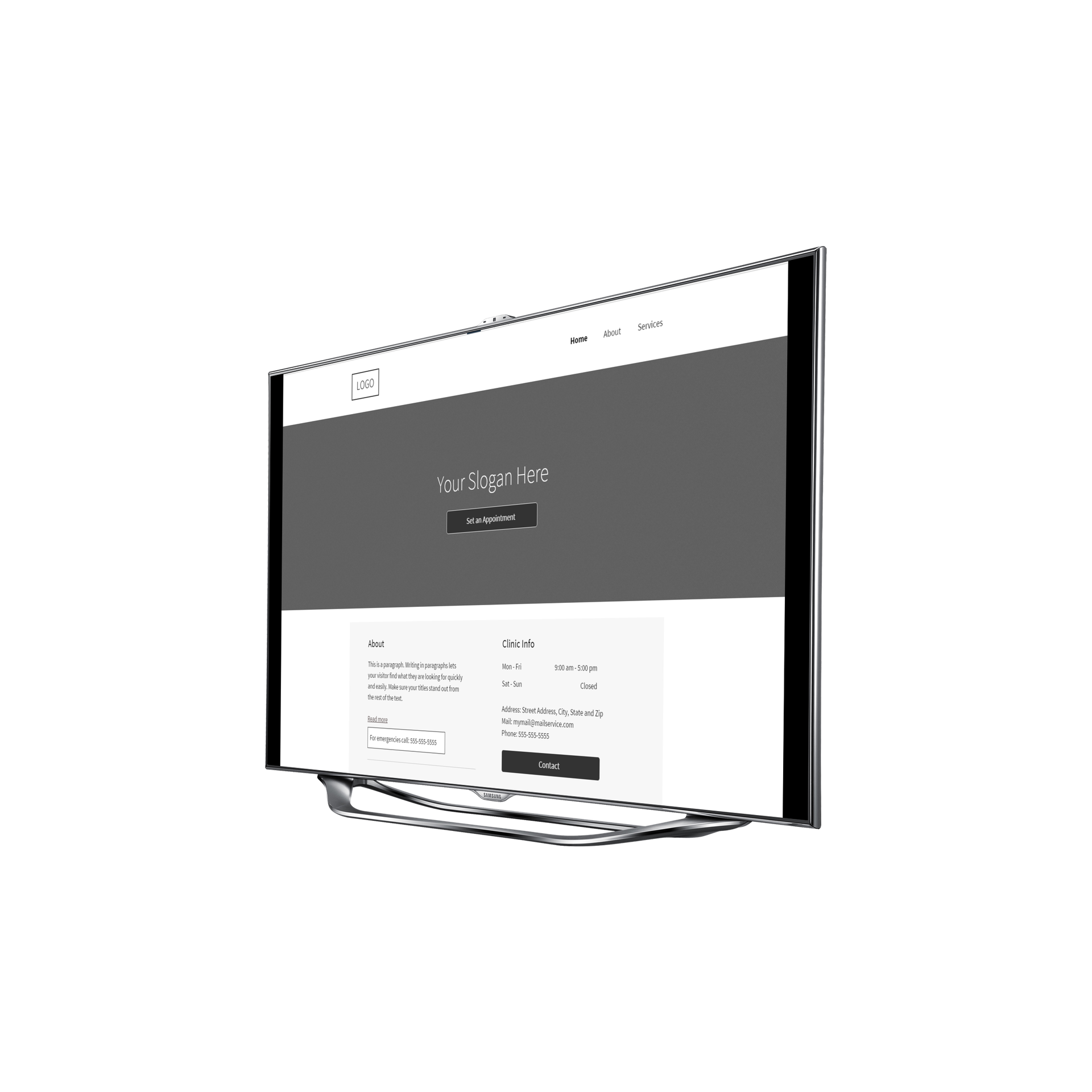 Blank Services Desktop View