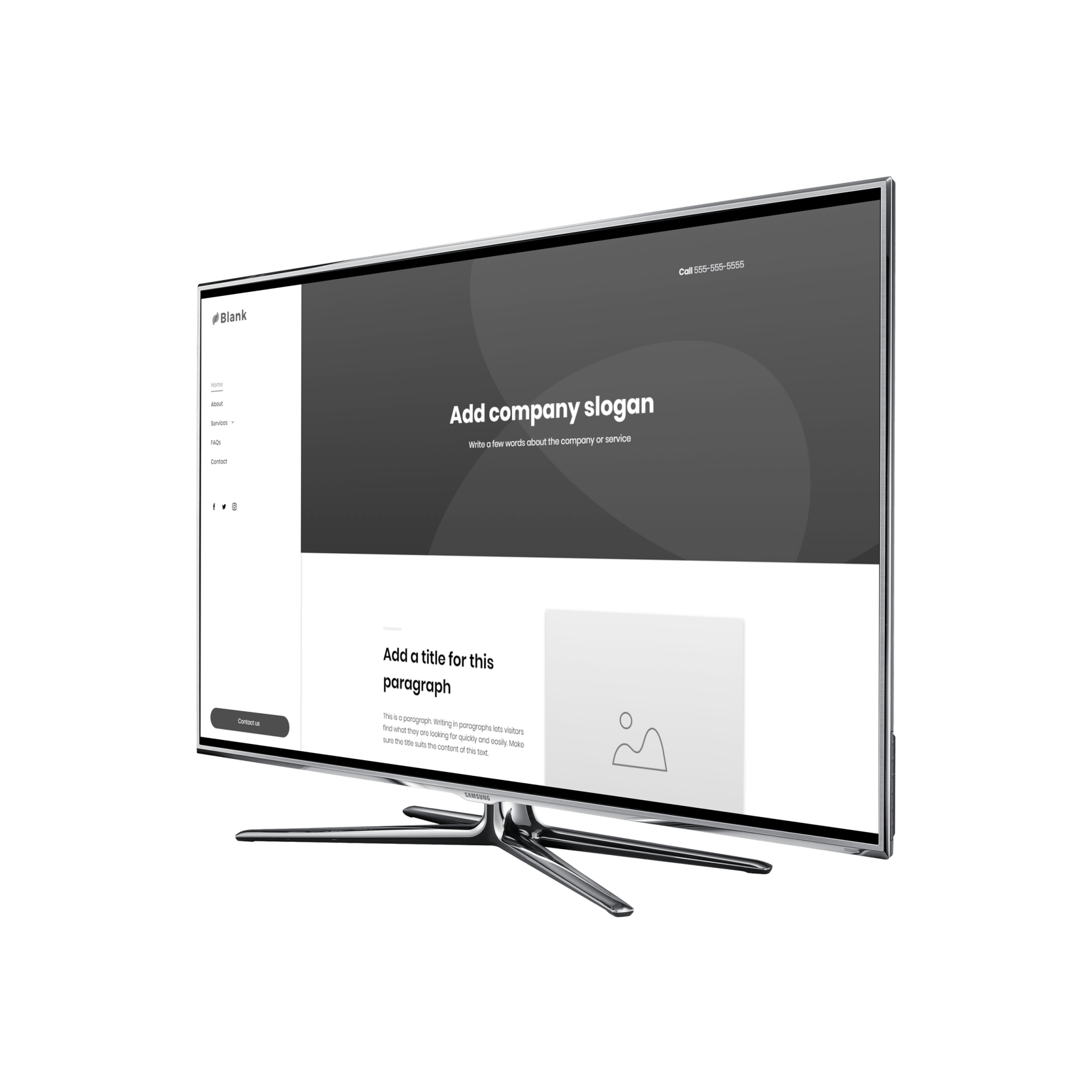 Blank Side Bar Desktop View