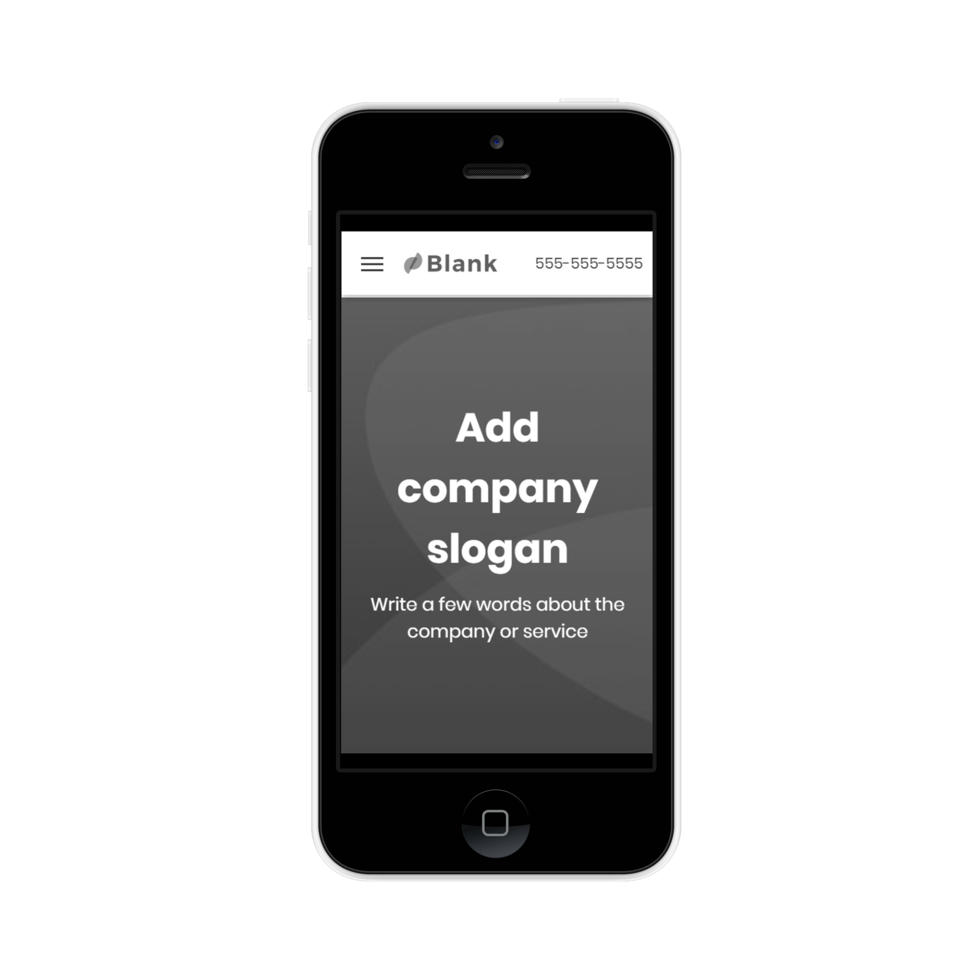 Blank Side Bar Mobile View