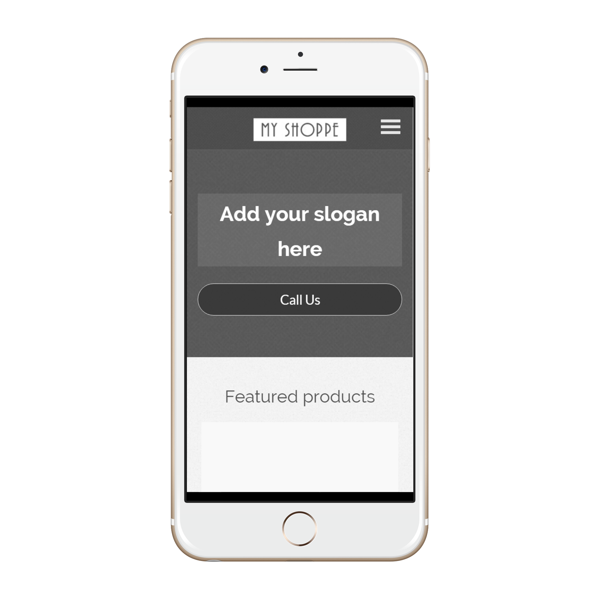 Blank Store Mobile View