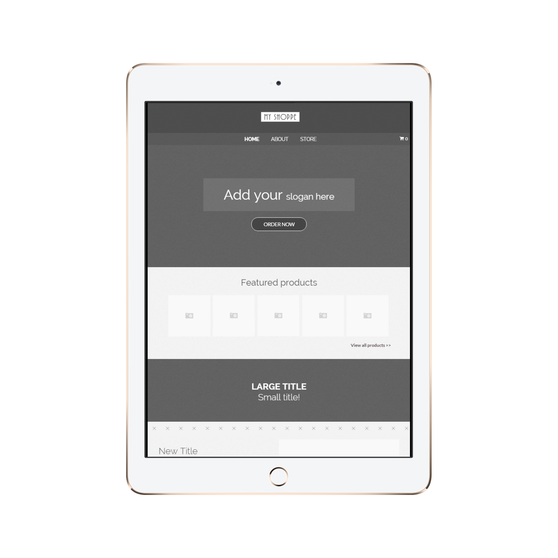 Blank Store Tablet/iPad View