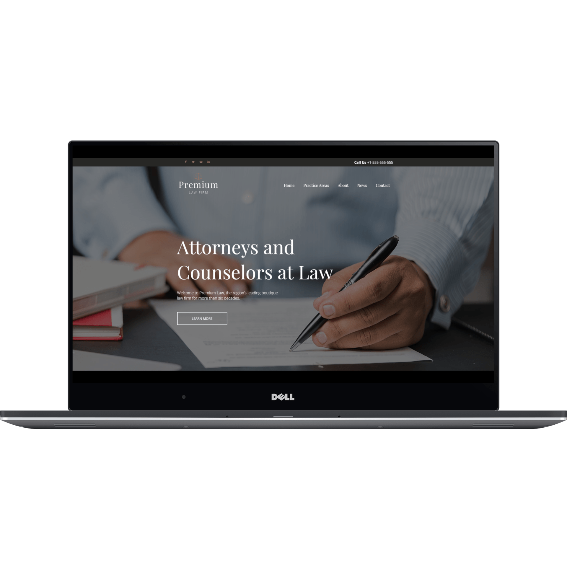 Boutique Law Firm Desktop View