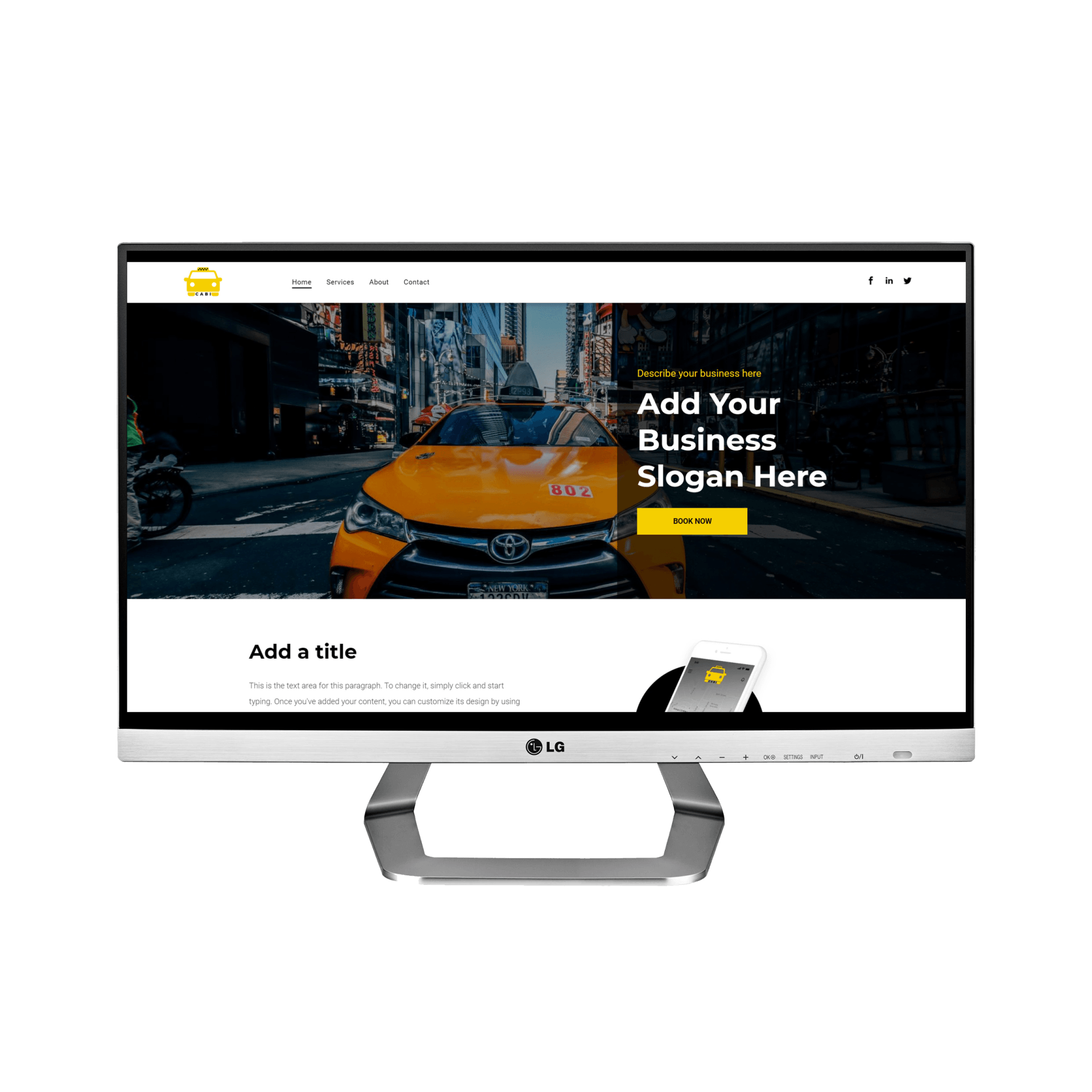 Cab Service Desktop View