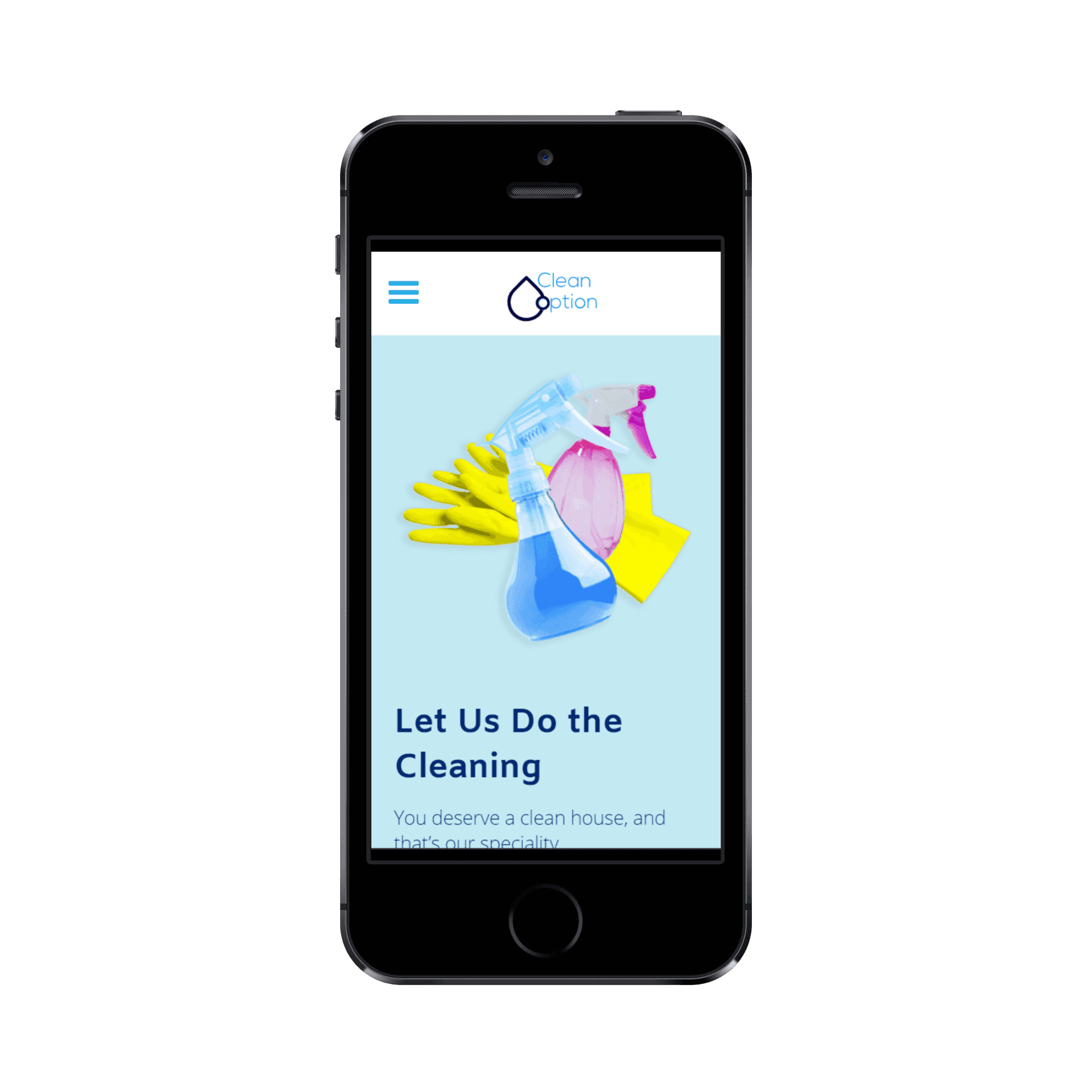 Cleaning Service Mobile View