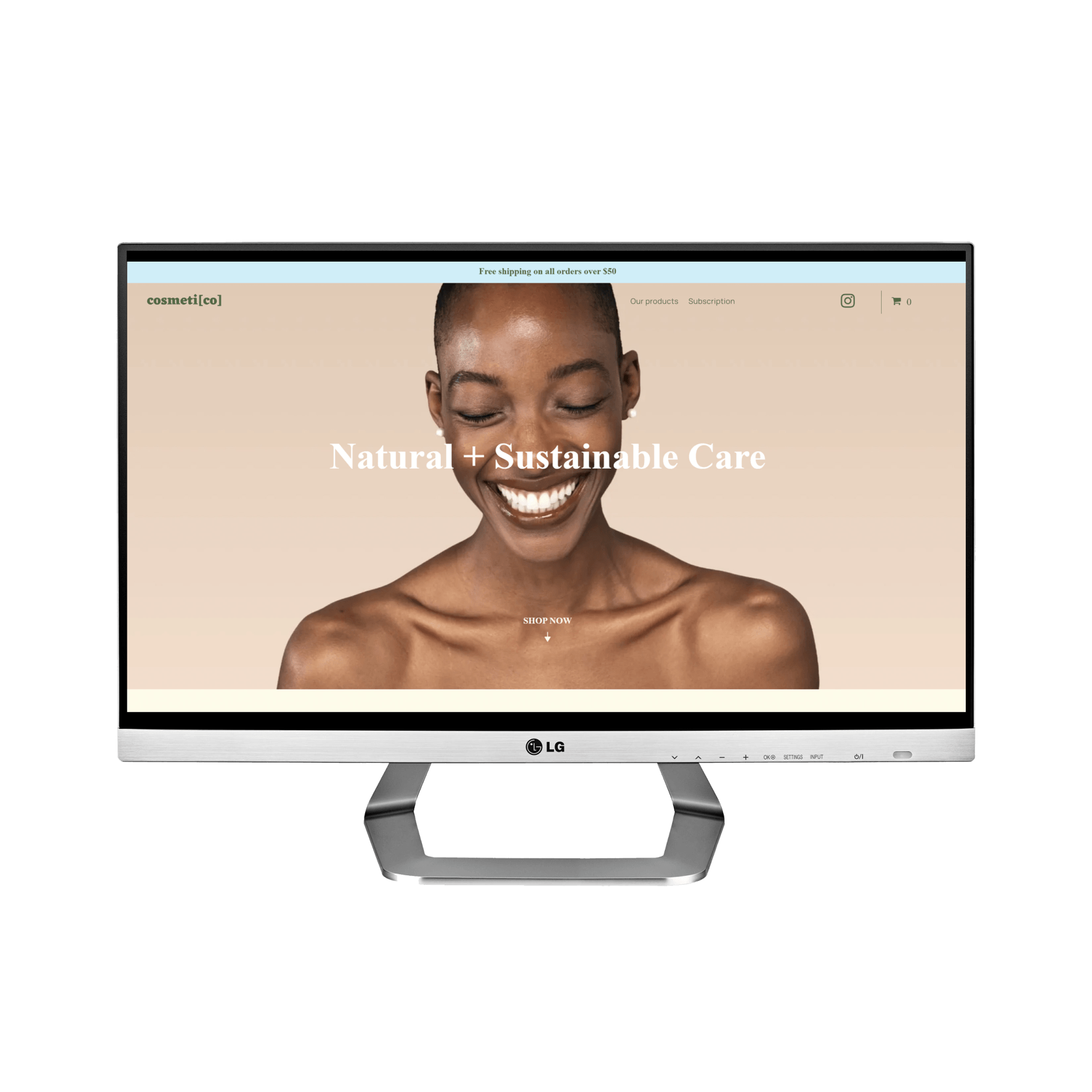 Cosmetic Store Desktop View