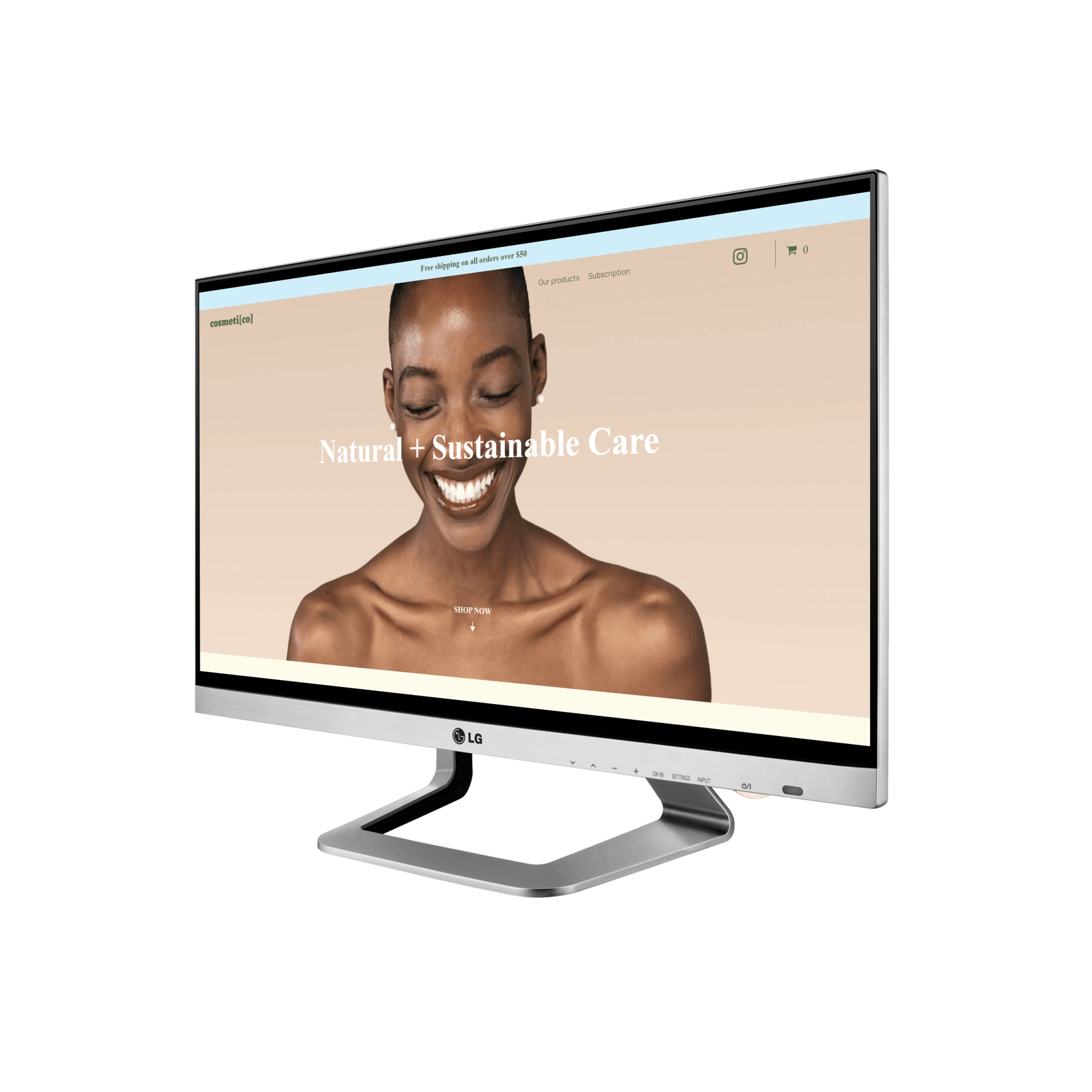 Cosmetic Store Desktop View