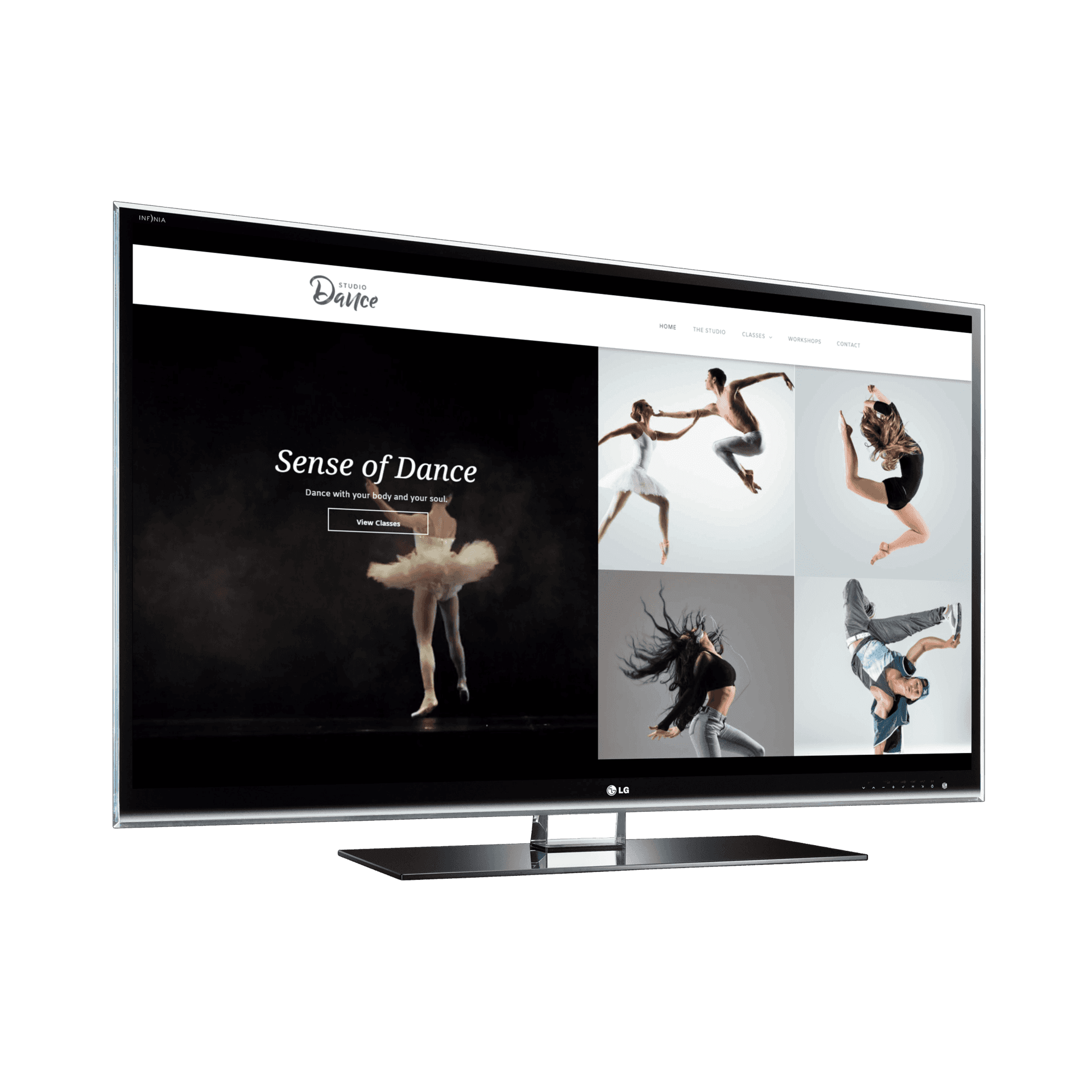Dance Studio Desktop View
