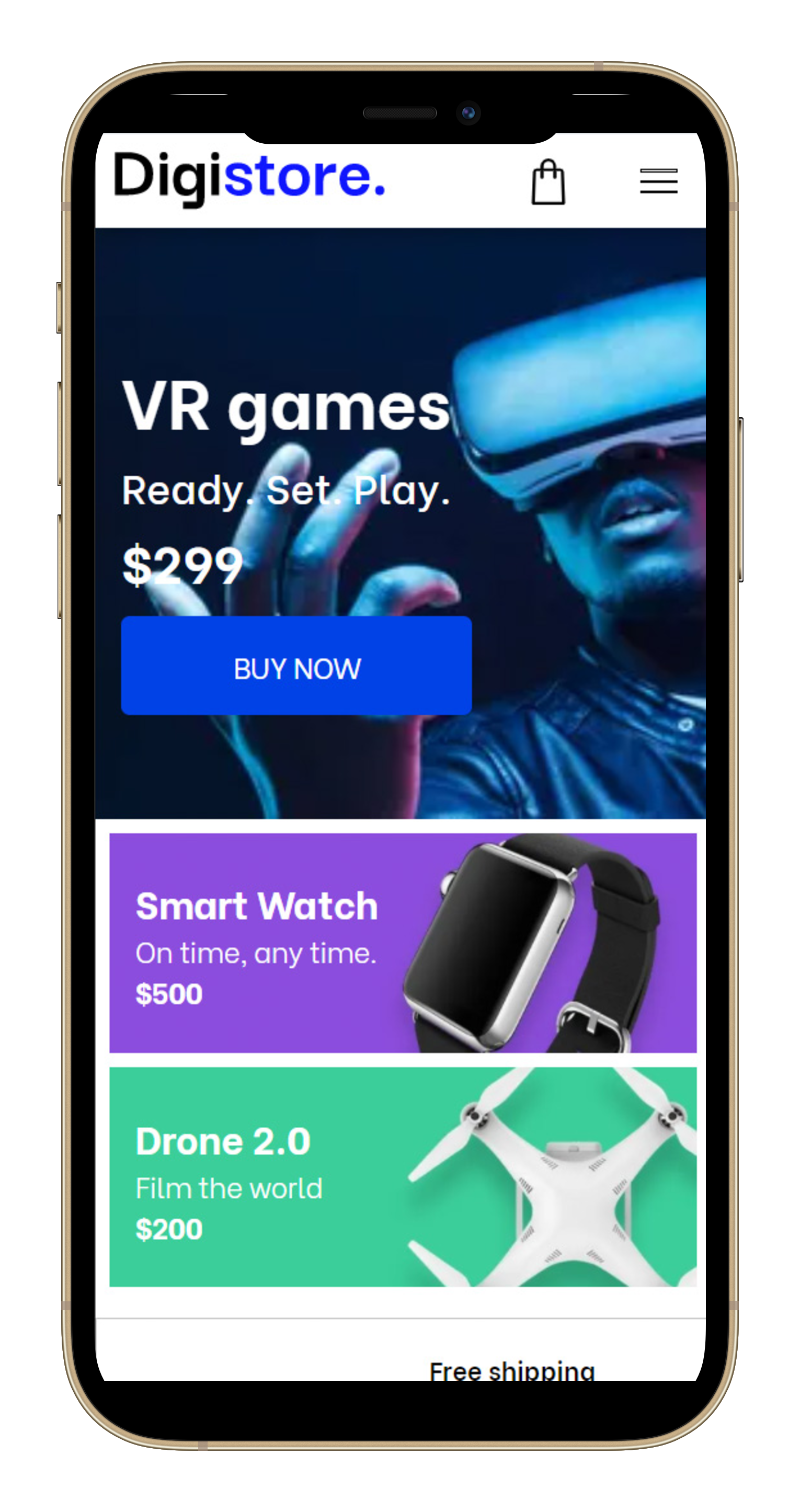 Digital Store Mobile View