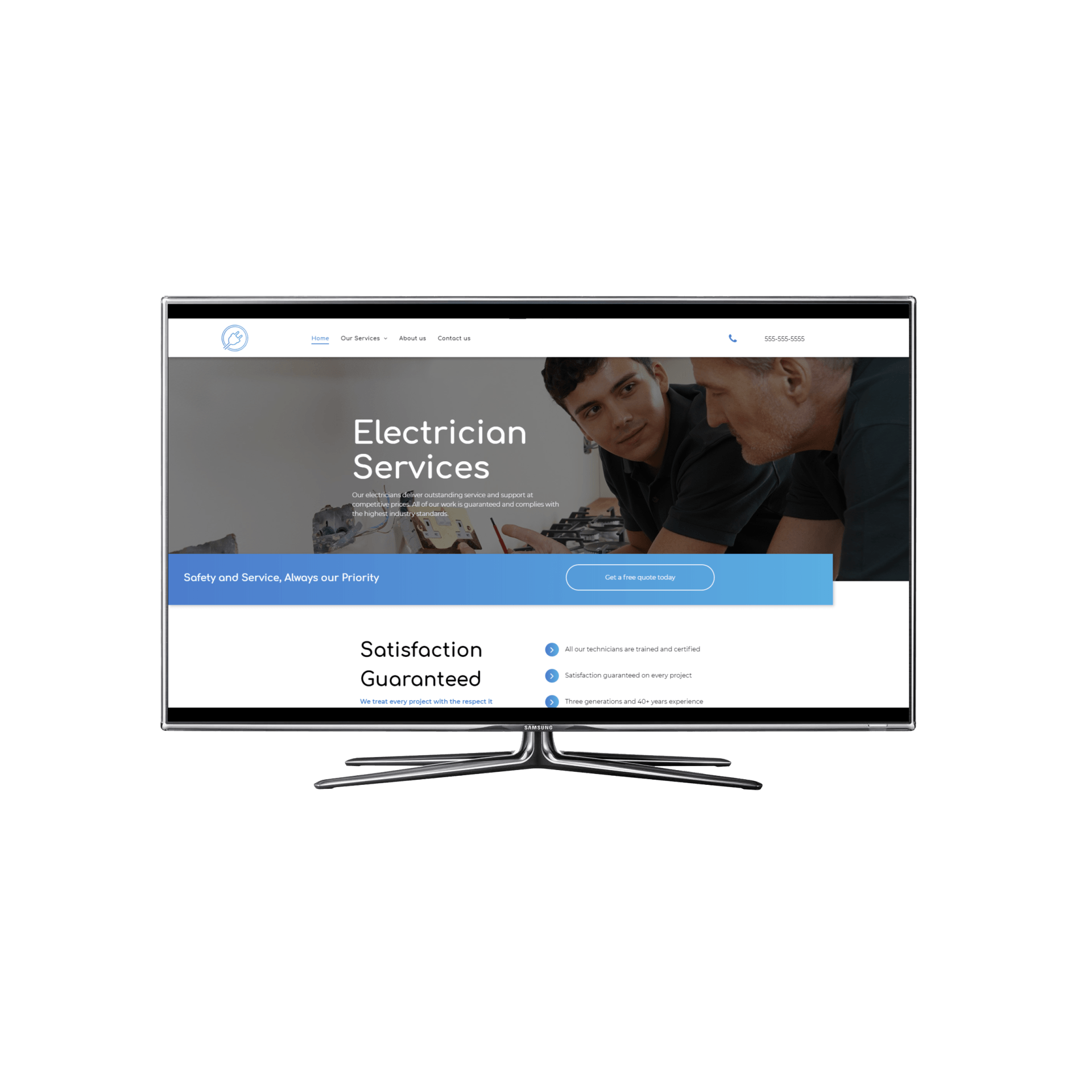 Electrician Desktop View
