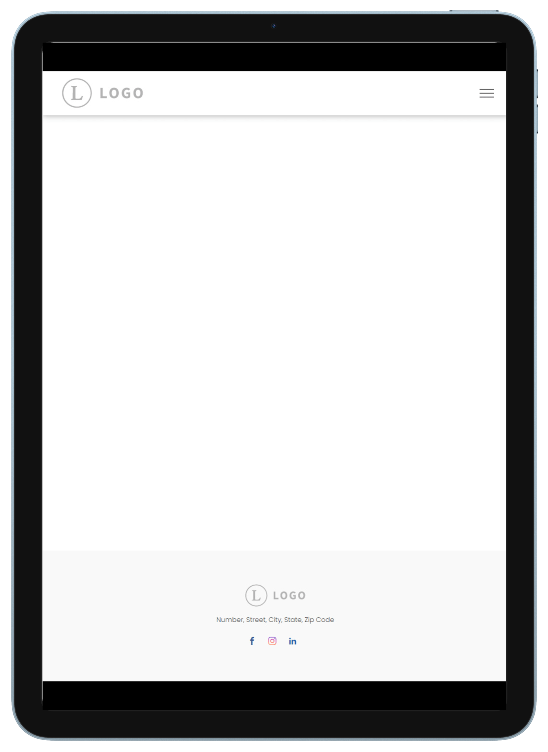 Empty Tablet/iPad View