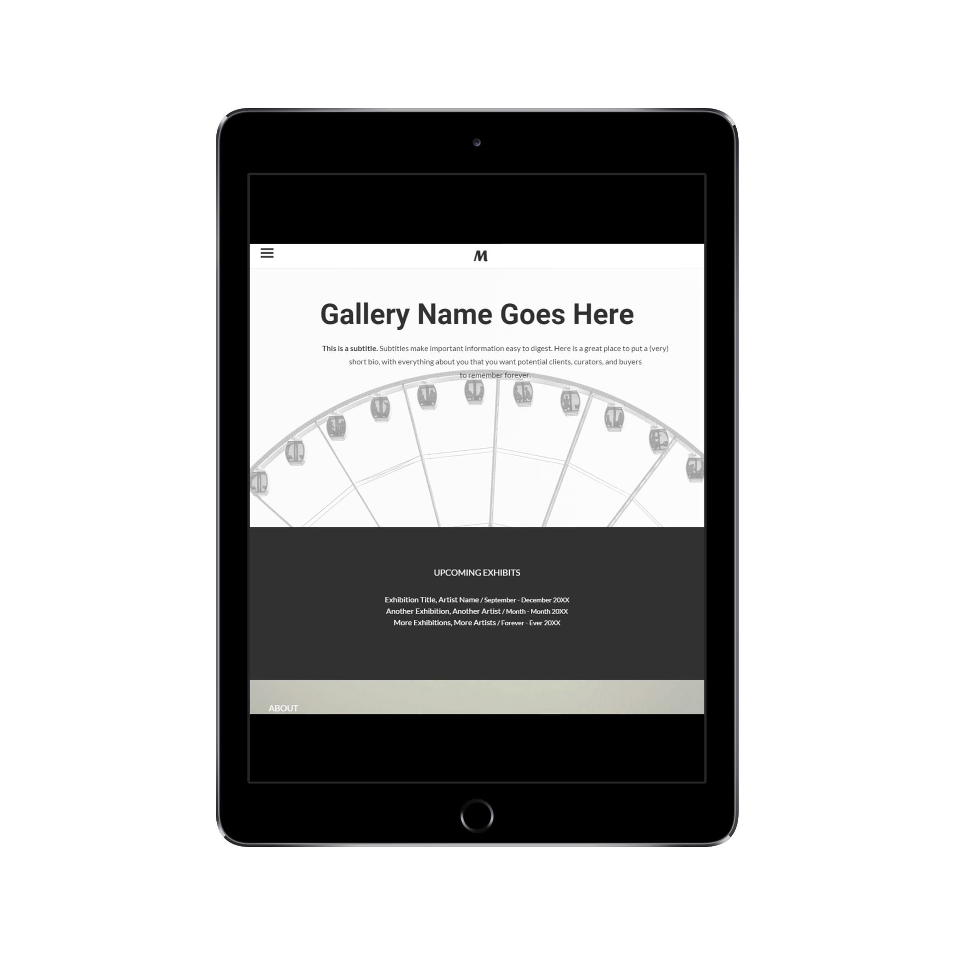 Exhibition Tablet/iPad View